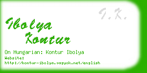 ibolya kontur business card